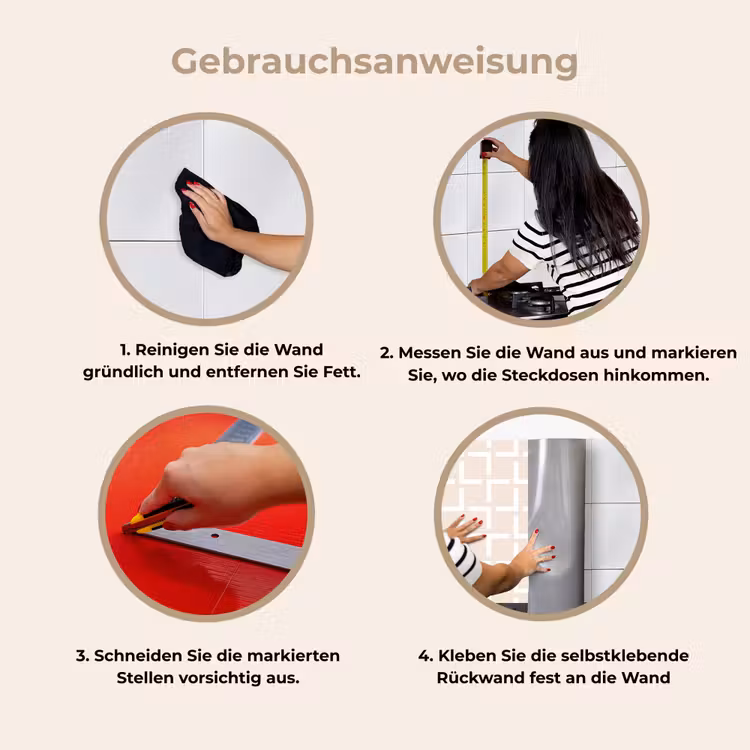 Küchenrückwand - Design - Linie - Muster - Beige — 8