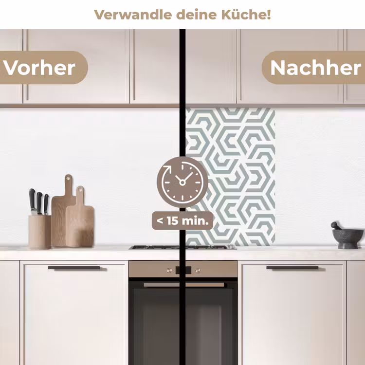 Küchenrückwand - Design - Linie - Muster - Grün — 2