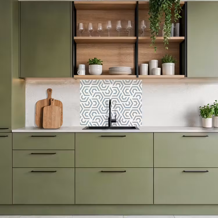 Küchenrückwand - Design - Linie - Muster - Grün — 7