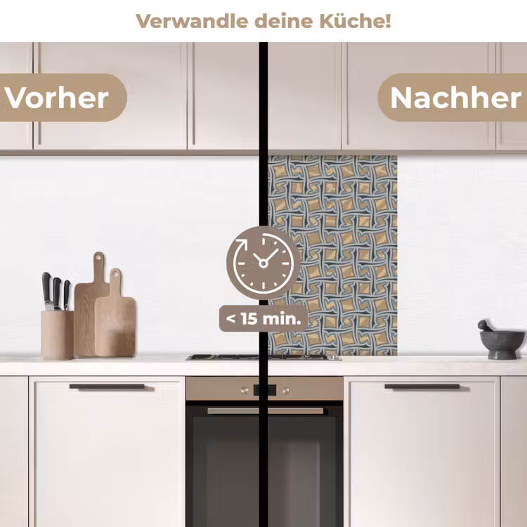 Küchenrückwand - Braun - Muster - Geometrie — 2
