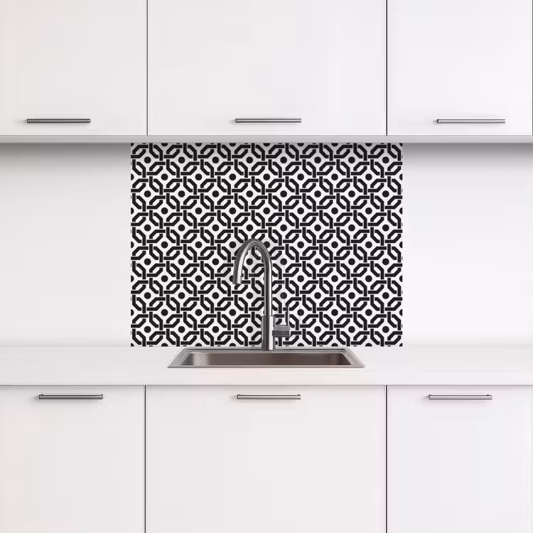 Küchenrückwand - Schwarz - Geometrie - Design — 3