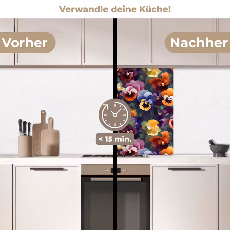 Küchenrückwand - Veilchen - Farben - Blütenblätter — 2