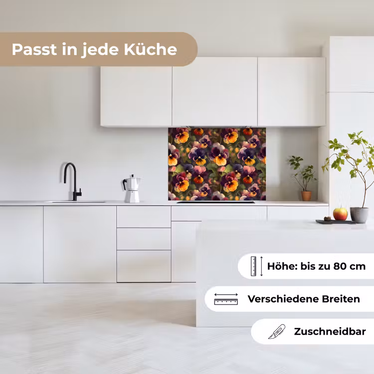 Küchenrückwand - Warm - Muster - Pinsel - Veilchen — 6