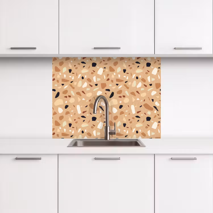 Küchenrückwand - Terrazzo - Muster - Bunt - Orange — 3