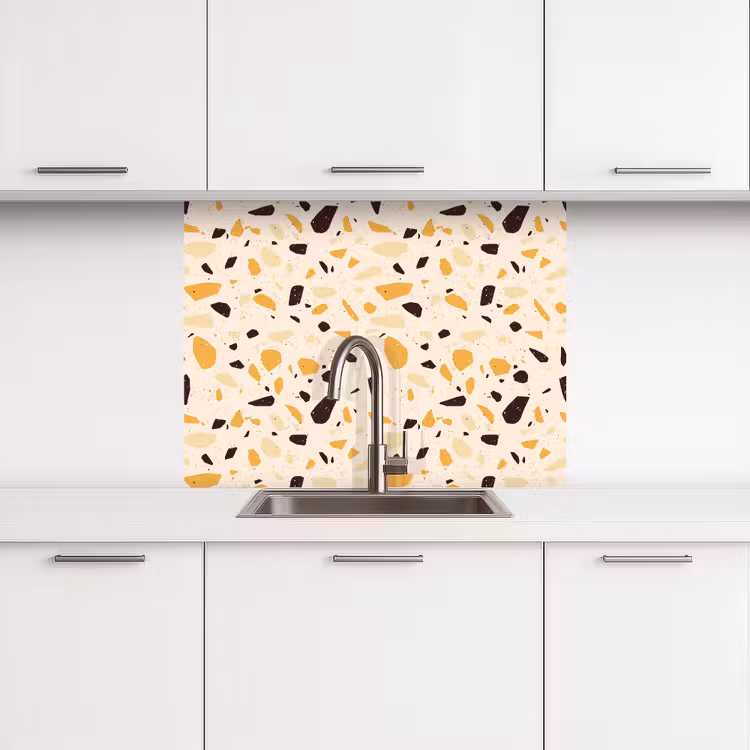 Küchenrückwand - Terrazzo - Muster - Gelb - — 3
