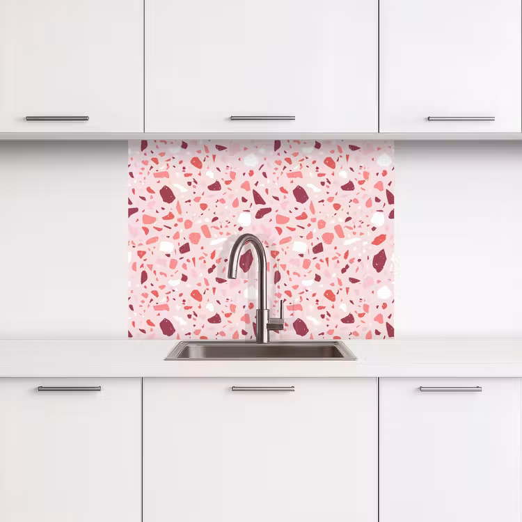 Küchenrückwand - Terrazzo - Muster - Rosa — 3