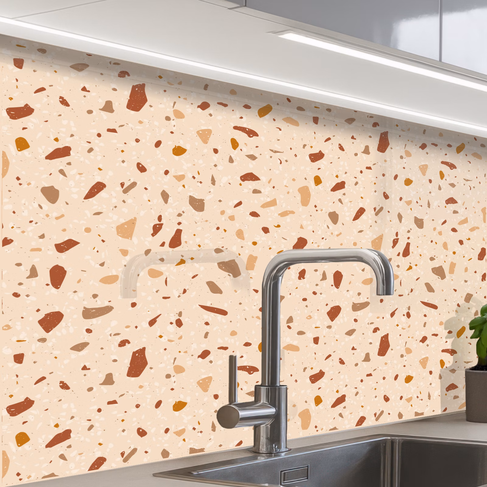 Küchenrückwand - Terrazzo - Muster - Bunt - Stein — 1