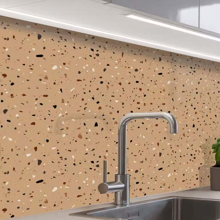 Küchenrückwand - Terrazzo - Muster - Beige — 1