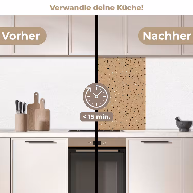 Küchenrückwand - Terrazzo - Muster - Beige — 2