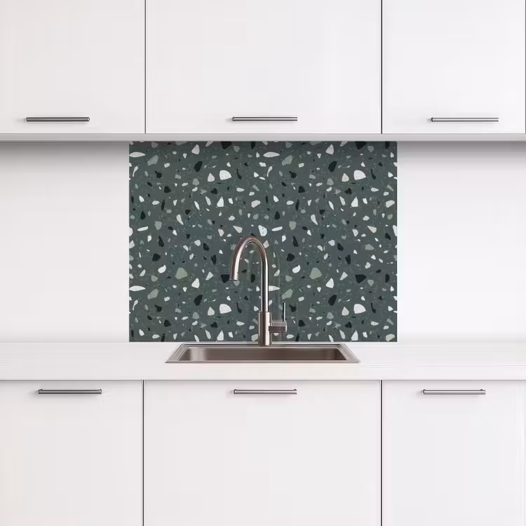 Küchenrückwand - Terrazzo - Muster - Bunt - Grün — 3