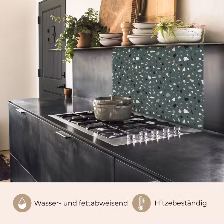 Küchenrückwand - Terrazzo - Muster - Bunt - Grün — 4