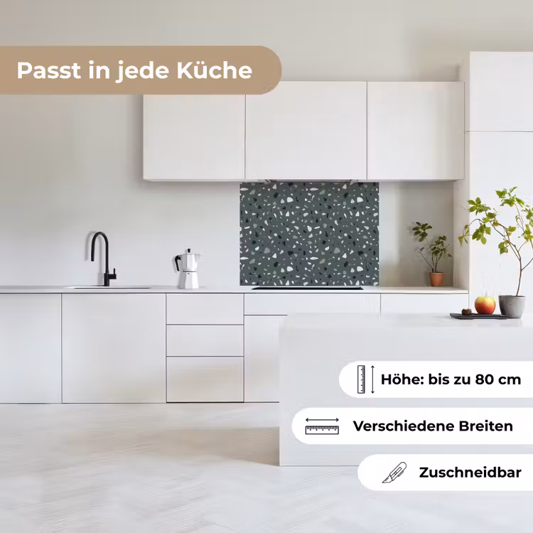 Küchenrückwand - Terrazzo - Muster - Bunt - Grün — 6