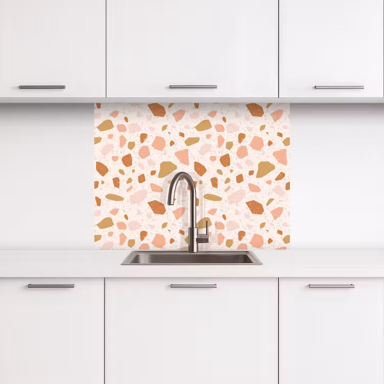 Küchenrückwand - Terrazzo - Muster - Bunt - Lachs — 3