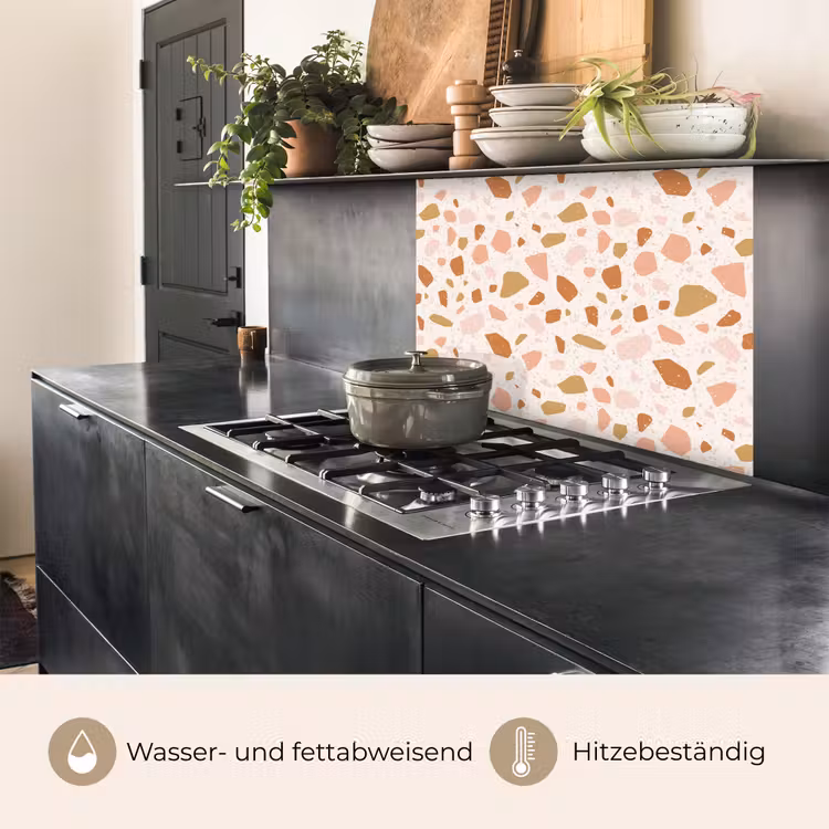 Küchenrückwand - Terrazzo - Muster - Bunt - Lachs — 4