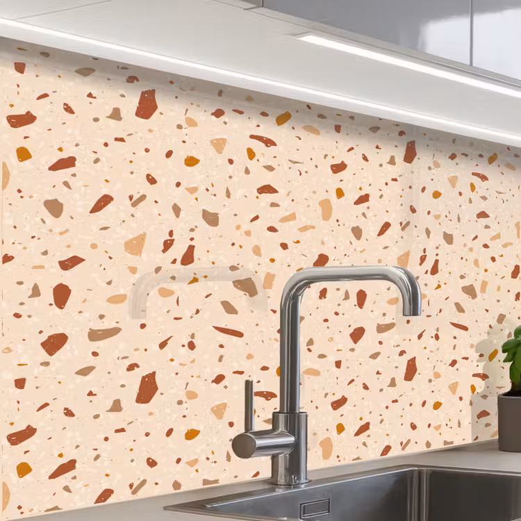 Küchenrückwand - Terrazzo - Muster - Bunt - Stein — 1