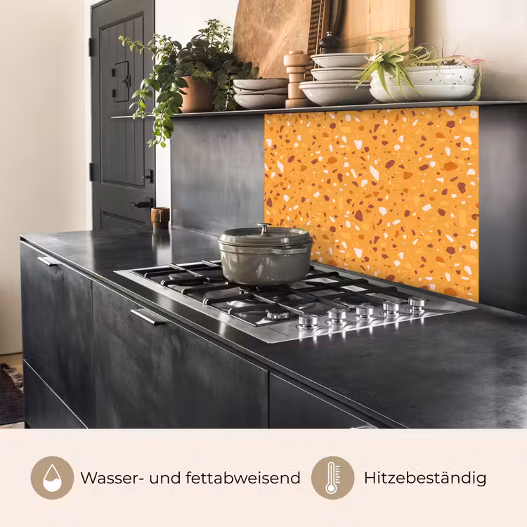 Küchenrückwand - Terrazzo - Muster - Ockergelb — 4