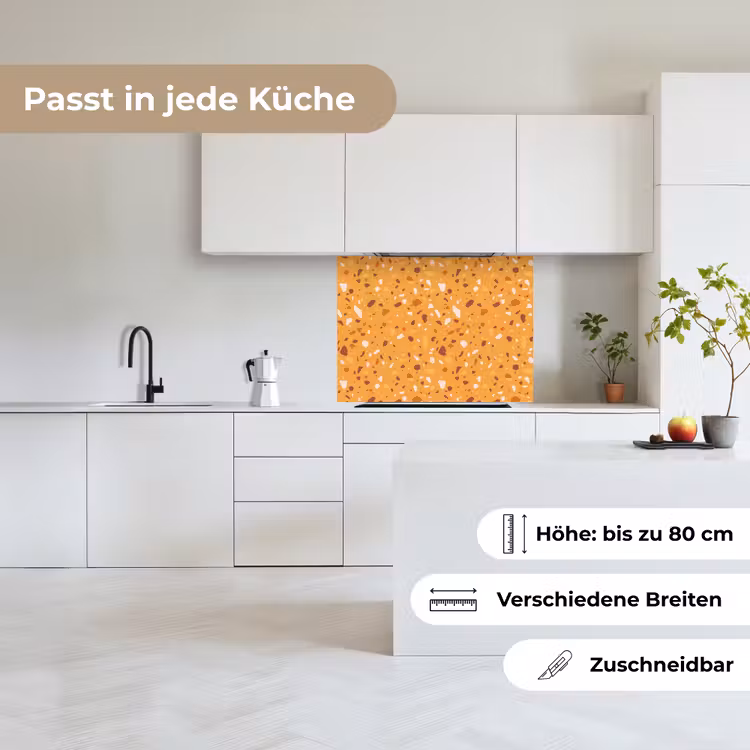 Küchenrückwand - Terrazzo - Muster - Ockergelb — 6