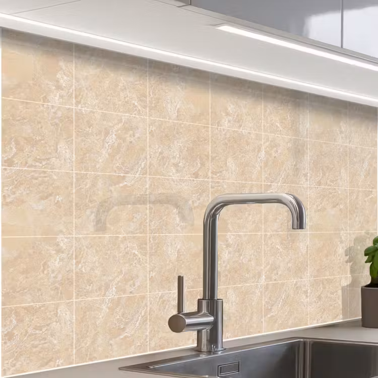 Küchenrückwand - Marmor - Kacheln - Beige — 1