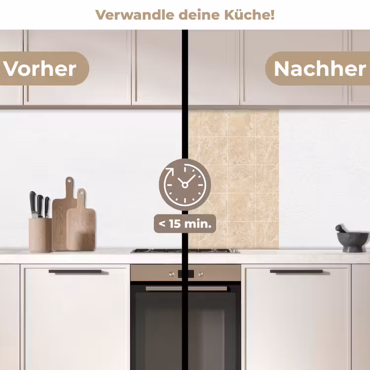 Küchenrückwand - Marmor - Kacheln - Beige — 2