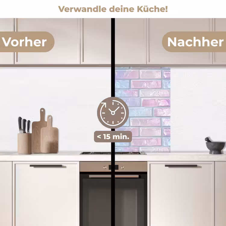 Küchenrückwand - Rosa - Perle - Glanz - Wand — 2