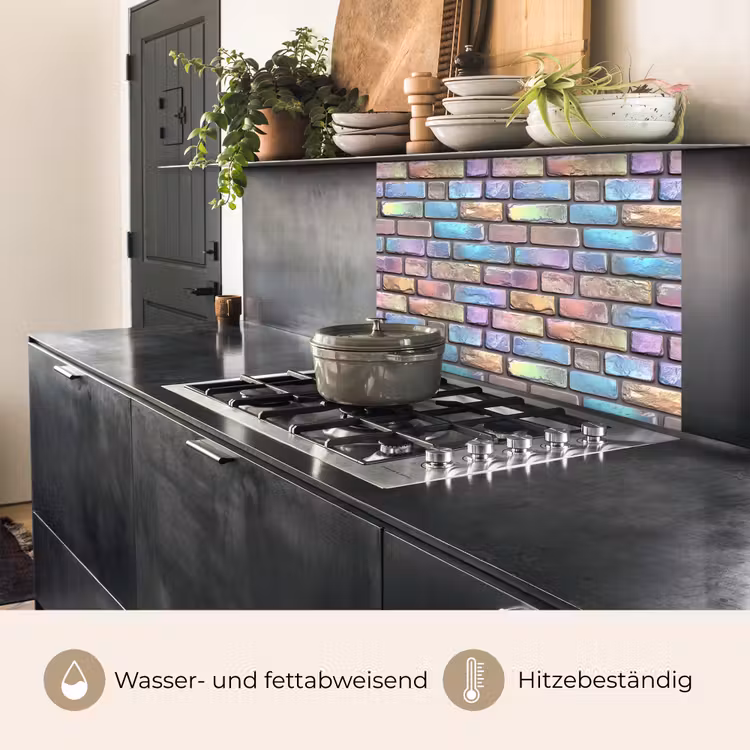 Küchenrückwand - Steine - Regenbogen - Metallisch — 4