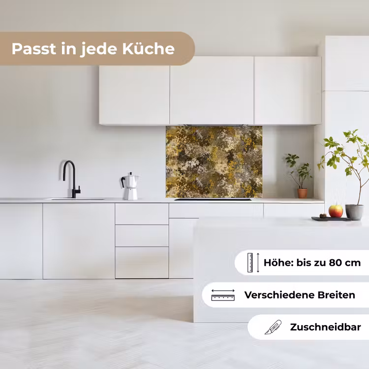 Küchenrückwand - Flecken - Schwarz - Gelb - Rost — 6