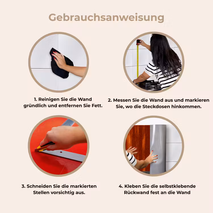 Küchenrückwand - Orange - Rot - Rost - Metall — 8