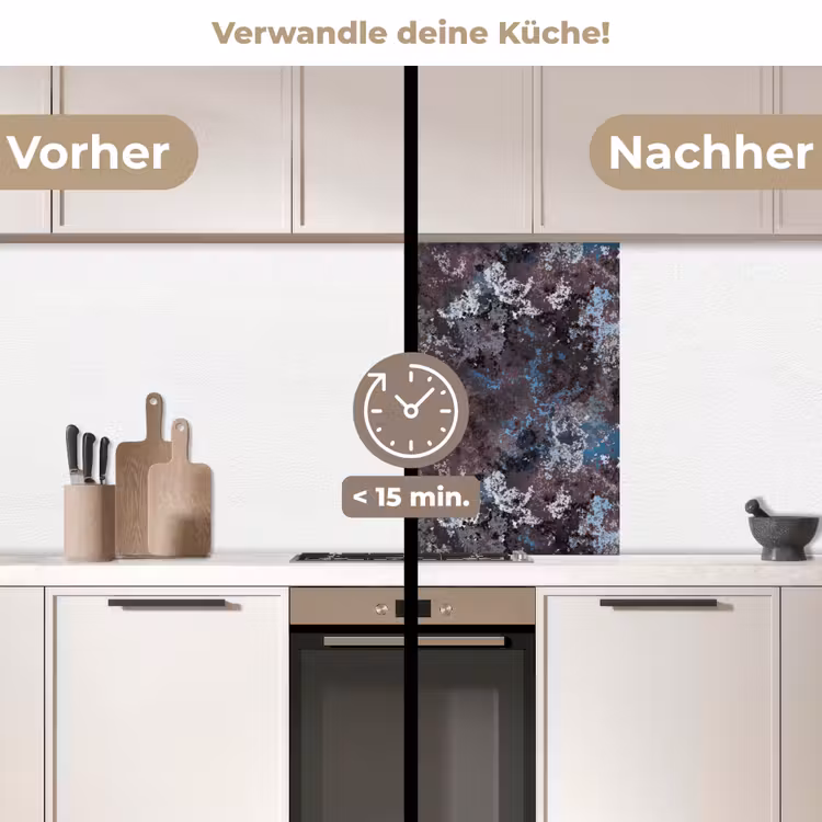 Küchenrückwand - Rost - Blau - Braun - Flecken — 2