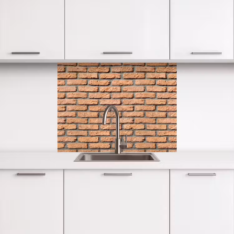 Küchenrückwand - Ziegel - Rechteckig - Rot - Wand — 3