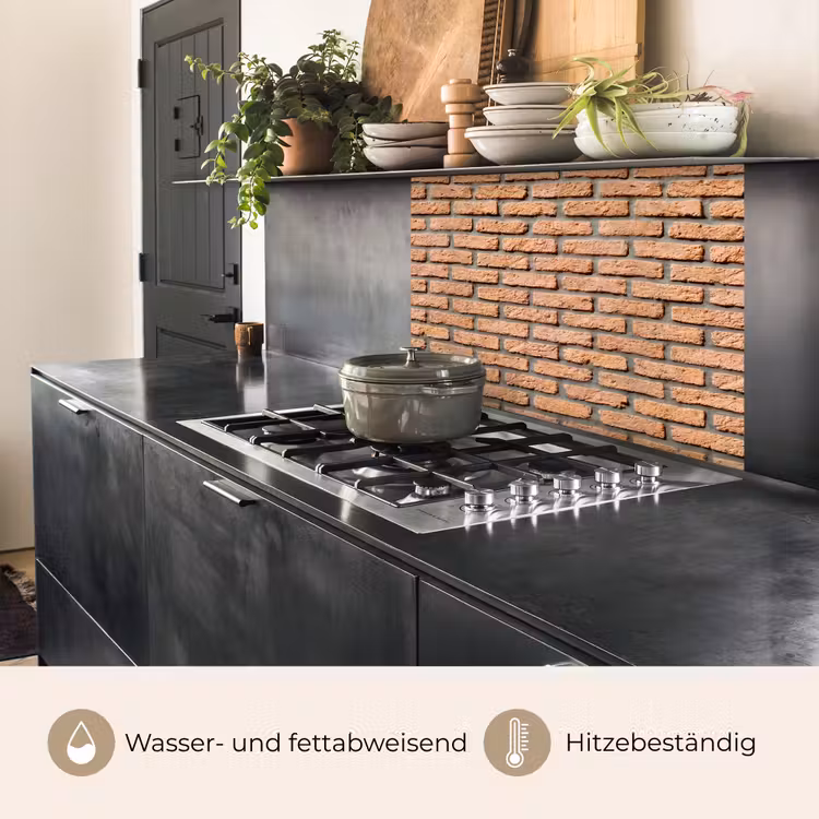 Küchenrückwand - Ziegel - Rechteckig - Rot - Wand — 4
