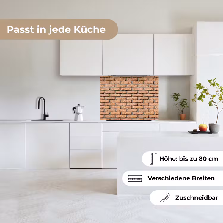 Küchenrückwand - Ziegel - Rechteckig - Rot - Wand — 6