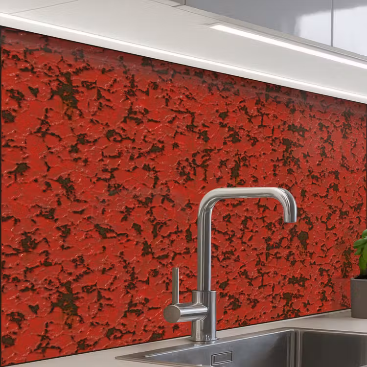 Küchenrückwand - Rost - Rot - Flecken — 1
