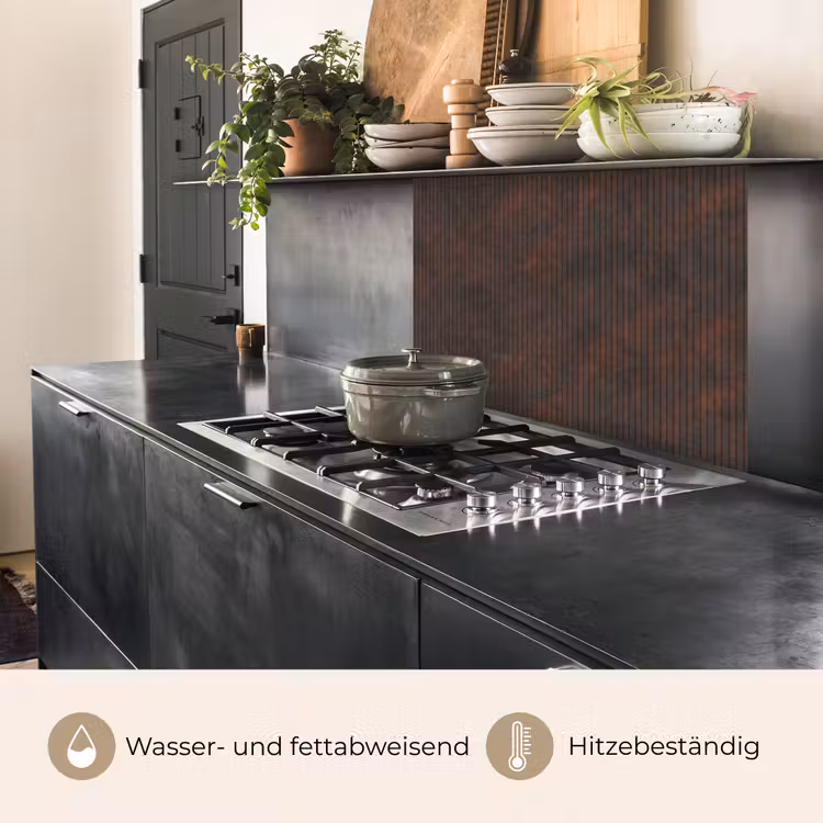 Küchenrückwand - Streifen - Rost - Dunkel — 4
