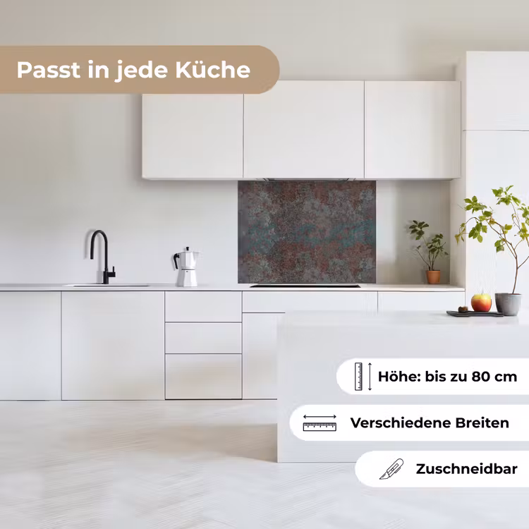 Küchenrückwand - Blau - Grau - Rost - Muster — 6