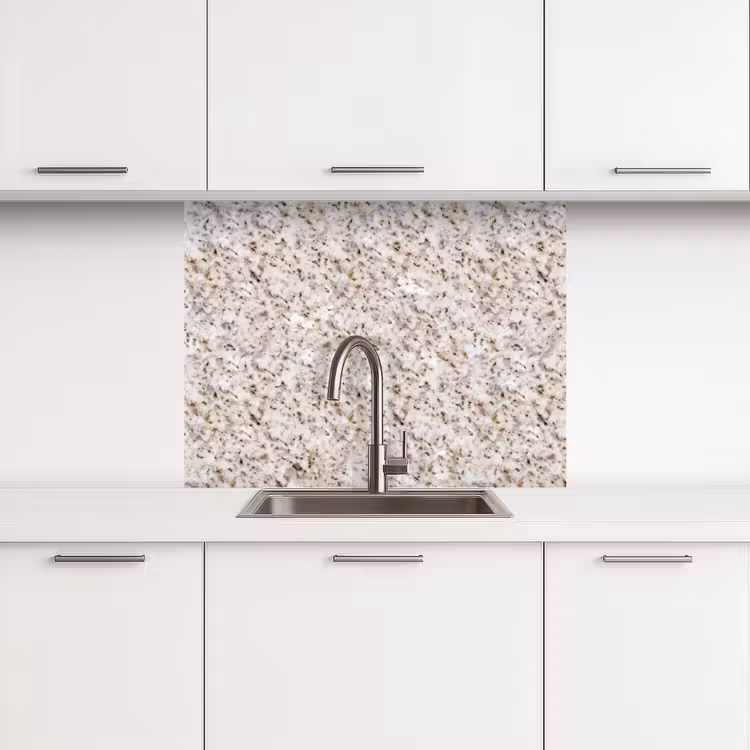 Küchenrückwand - Weiß - Braun - Granit — 3