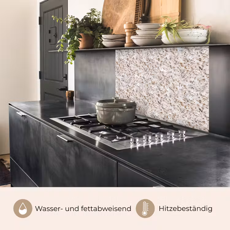 Küchenrückwand - Weiß - Braun - Granit — 4