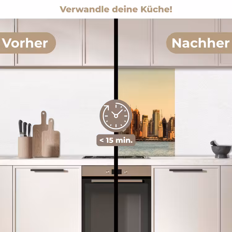 Küchenrückwand - Skyline - Kanal - Wolkenkratzer — 2