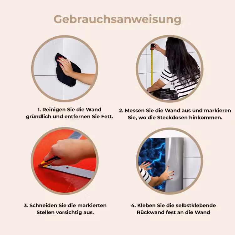 Küchenrückwand - Dunkel - Blau - Blitzschlag — 8