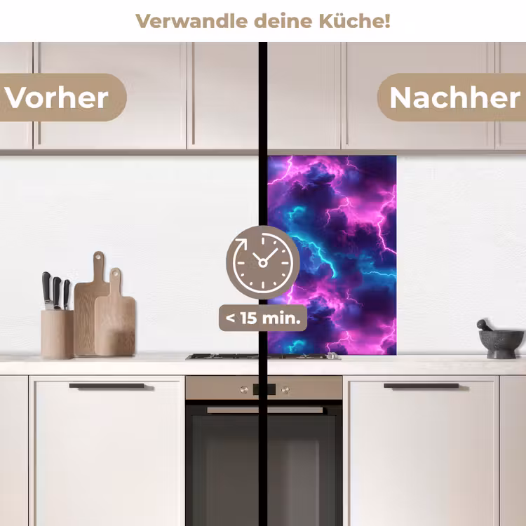 Küchenrückwand - Elektrisch - Neon - Luft — 2
