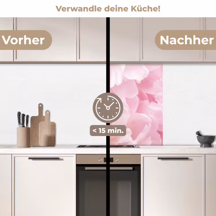 Küchenrückwand - Blumen - Rosa - Pfingstrose — 2