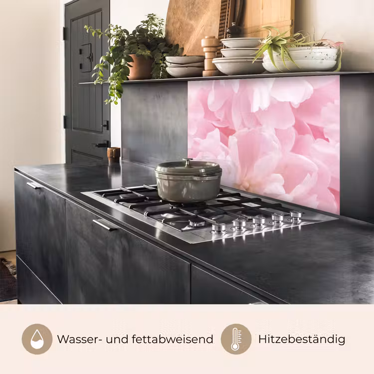 Küchenrückwand - Blumen - Rosa - Pfingstrose — 4