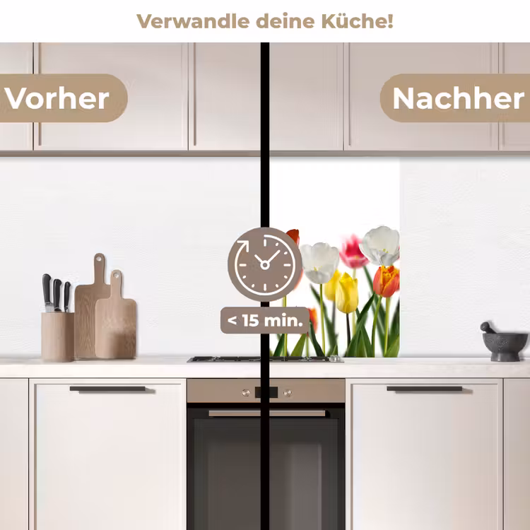 Küchenrückwand - Blumen - Tulpen - Farbenfroh — 2