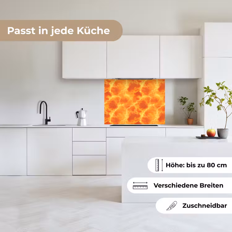 Küchenrückwand - Blitz - Sturm - Orange — 6