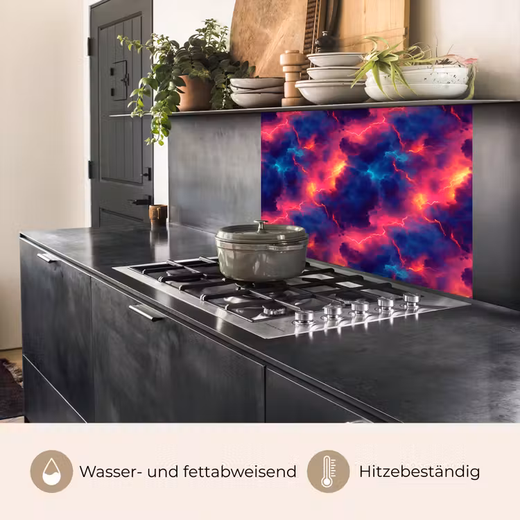 Küchenrückwand - Blitze - Wolken - Farbenfroh — 4