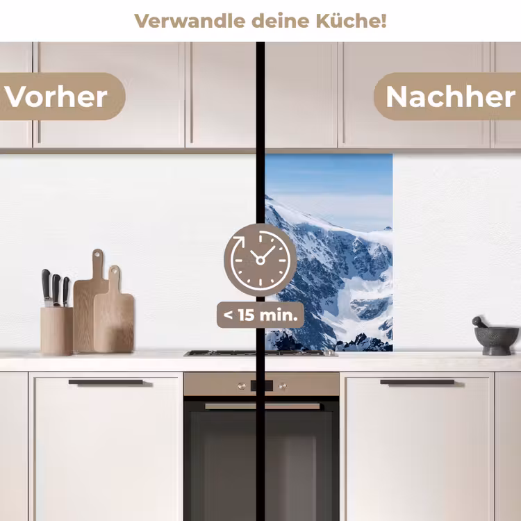 Küchenrückwand - Landschaft - Berge - Schnee - Weiß — 2