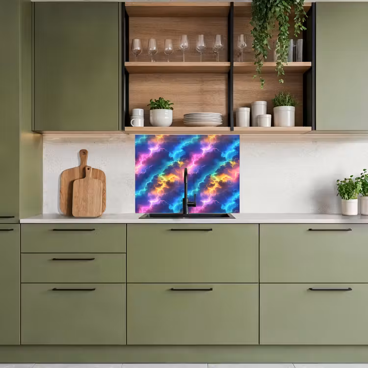 Küchenrückwand - Sturm - Blitz - Regenbogen — 7