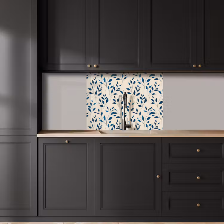 Küchenrückwand - Muster - Blau- Beige — 5