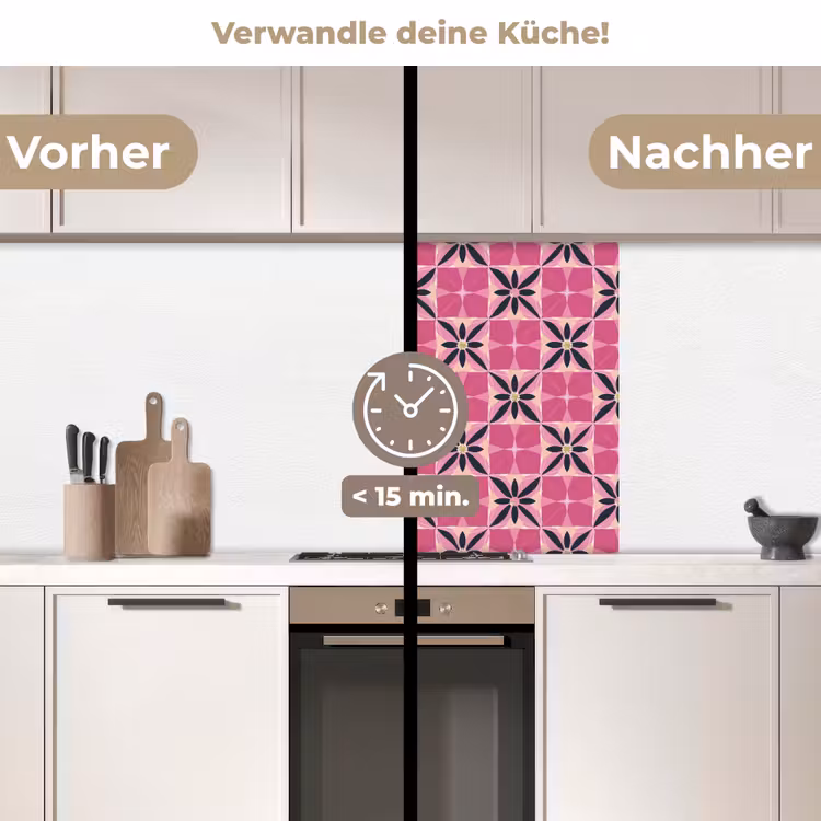 Küchenrückwand - Muster - Blümchenmuster - Mehrfarbig — 2