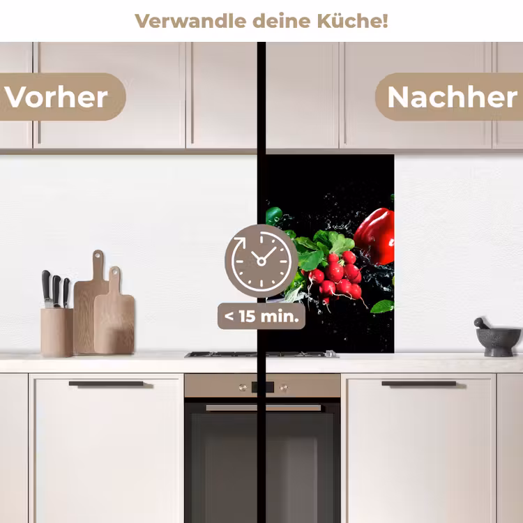Küchenrückwand - Gemüse - Splash - Schwarz — 2