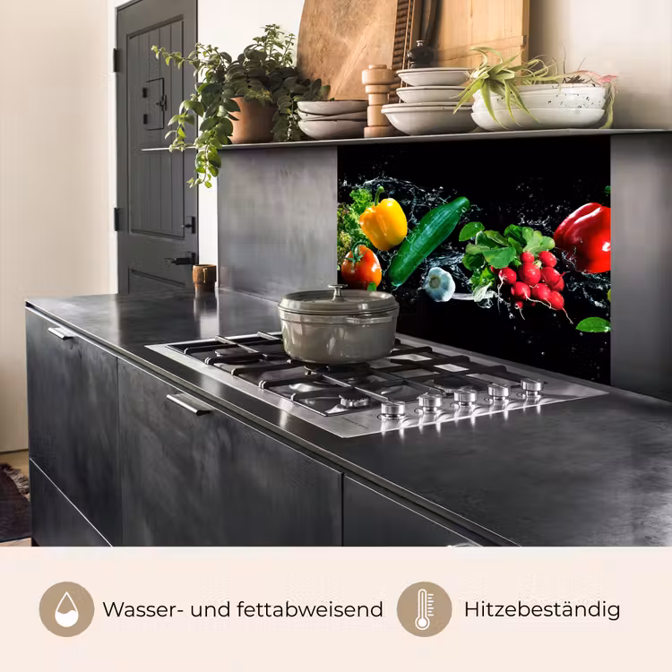 Küchenrückwand - Gemüse - Splash - Schwarz — 4